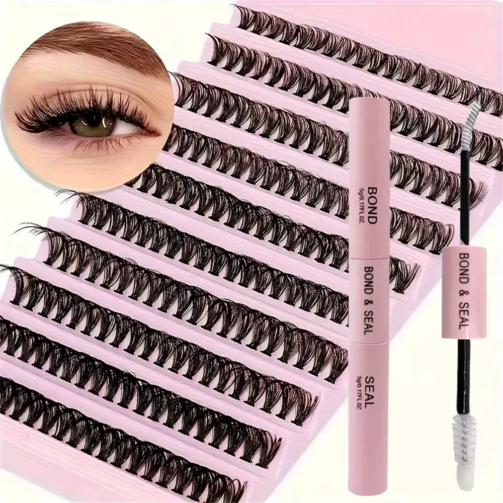 Lot de 200 faux cils en grappe individuelle