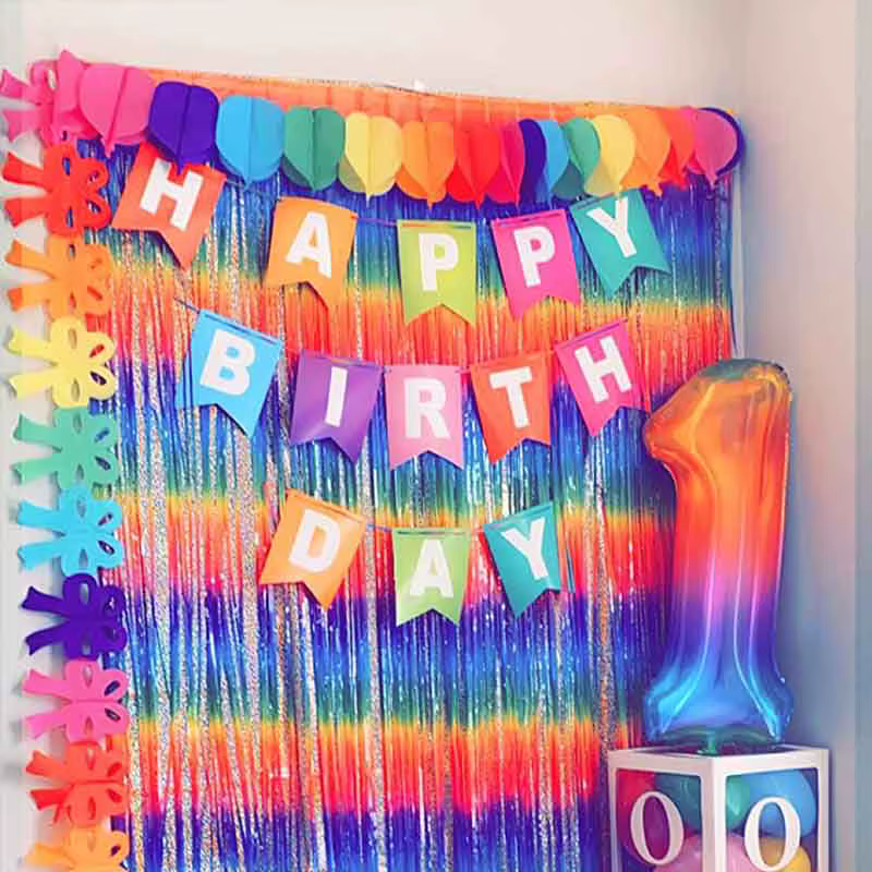 Toile de fond pour stand Photo, rideau en aluminium, guirlandes, pour fête d'anniversaire de bébé, mariage, remise de diplôme, décorations de noël