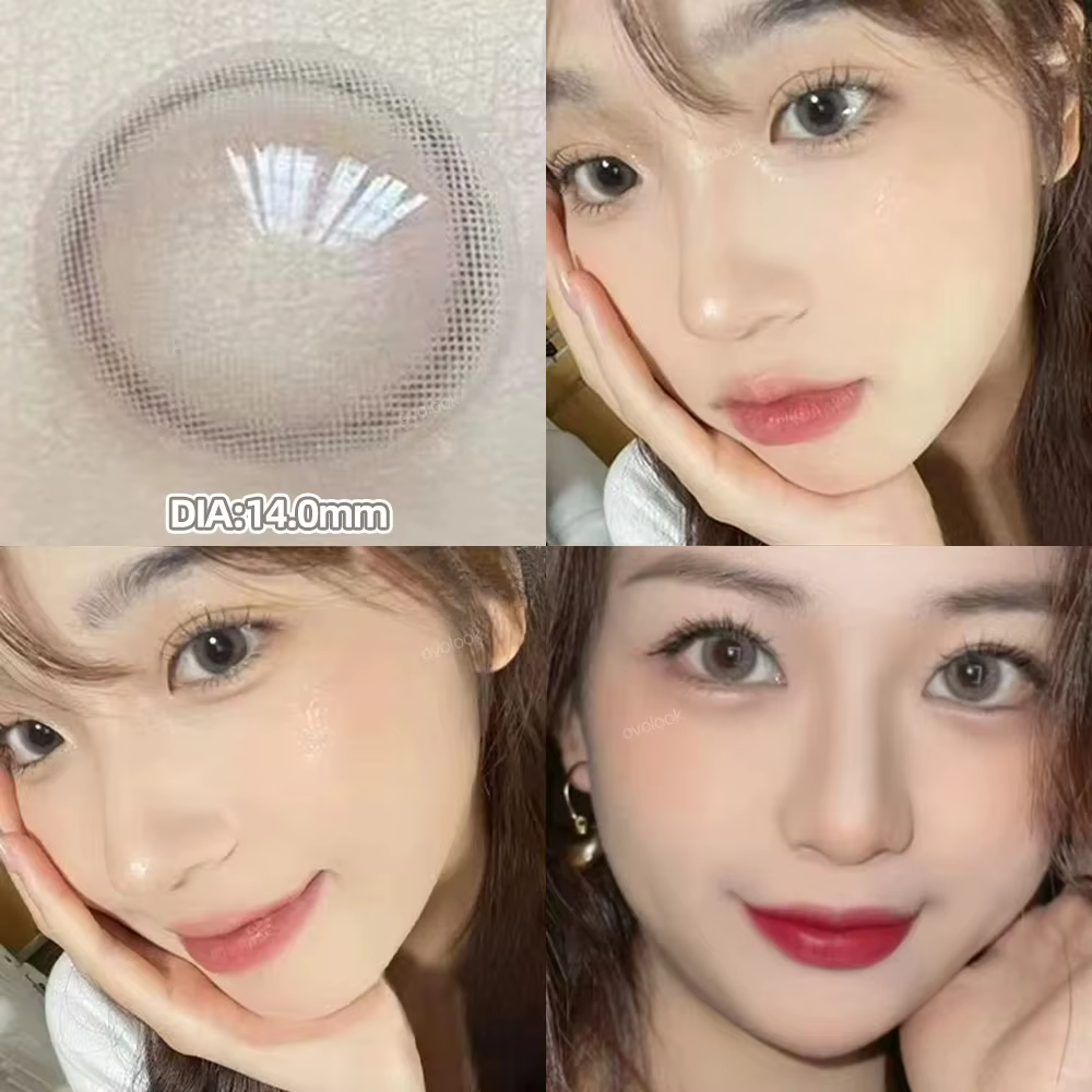 2pcs lentilles bleues naturelles prescription