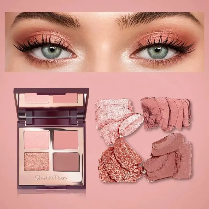Charlotte Tilbury 4Palette Velvet et 9Palette Silk Shimmer – Fards à paupières et blush crème – Effet lumineux naturel
