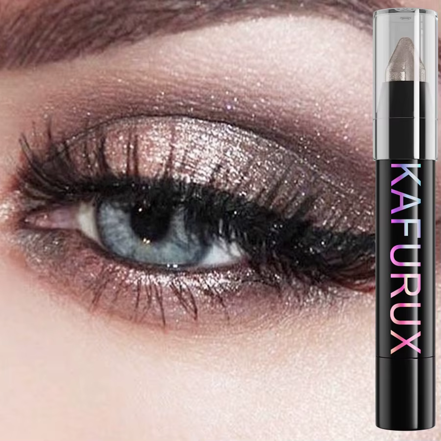 24 couleurs nacré paillettes fard à paupières Eyeliner crayon imperméable mat nu ombre