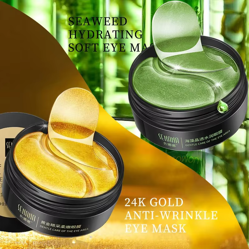 Masque pour les yeux réparateur à l'acide hyaluronique doré
