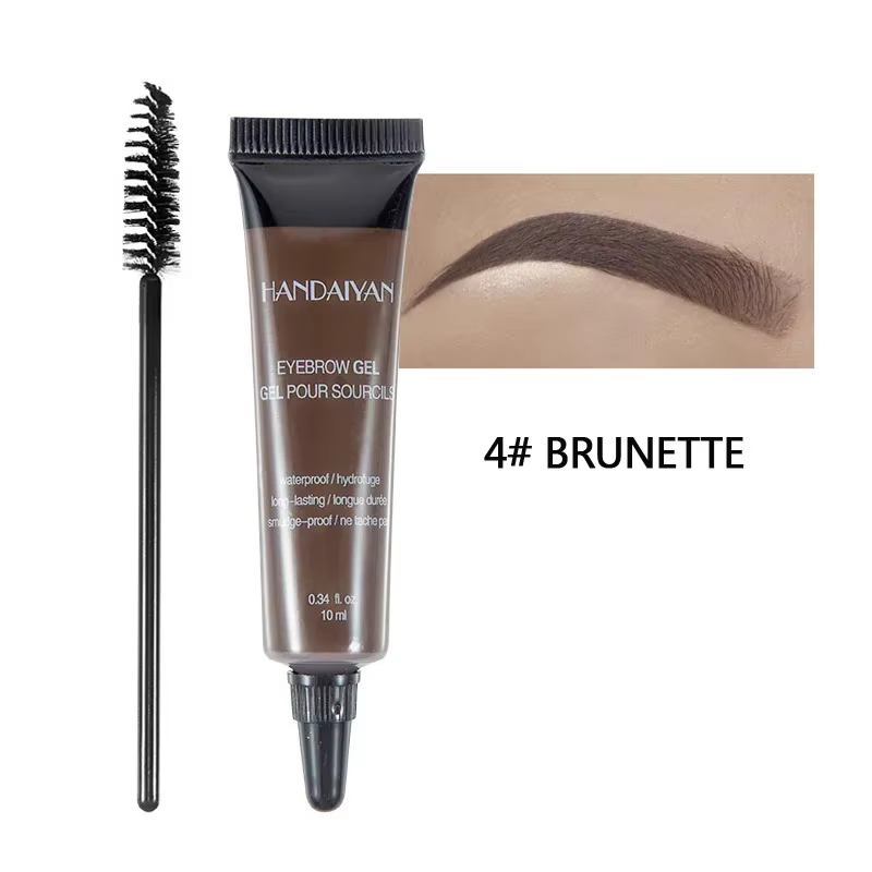 HANDAIYAN 6 couleurs teinture à sourcils teinte imperméable ensemble de pinceaux de maquillage marron rehausseur