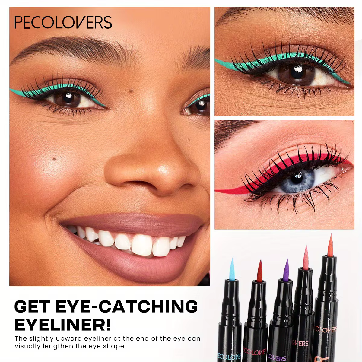 Stylo Eyeliner liquide imperméable, sans taches, coloré, mat, lisse, séchage rapide, facile à porter, maquillage de beauté sans bavures