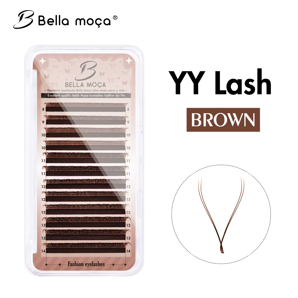Bella moça YY cils en forme de C D L LU L + Curl Faux vison marron/noir Y fournitures