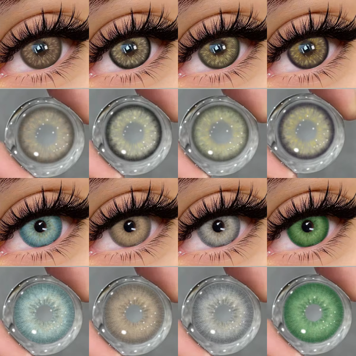 AMARA 1 Paire de Lentilles de Contact Colorées pour les Yeux