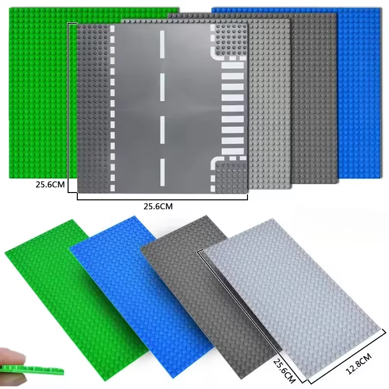 Plaques de base de construction de ville pour enfants, 32x32x16x16 points, en plastique, assemblage par emboîtement, blocs de construction, jouets de divertissement
