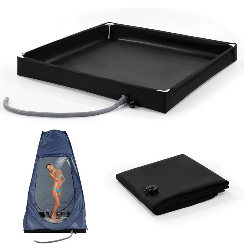 Base de sol de tente de douche de Camping pliante, plateau de douche de tente extérieure, poêle de douche Portable, Base de lavabo de douche RV pour Camping voyage
