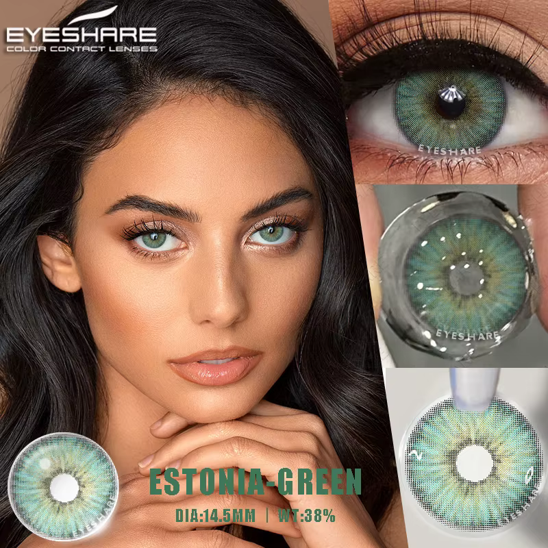 EYESHARE 1 paire de lentilles de contact annuelles naturelles pour embellir les yeux