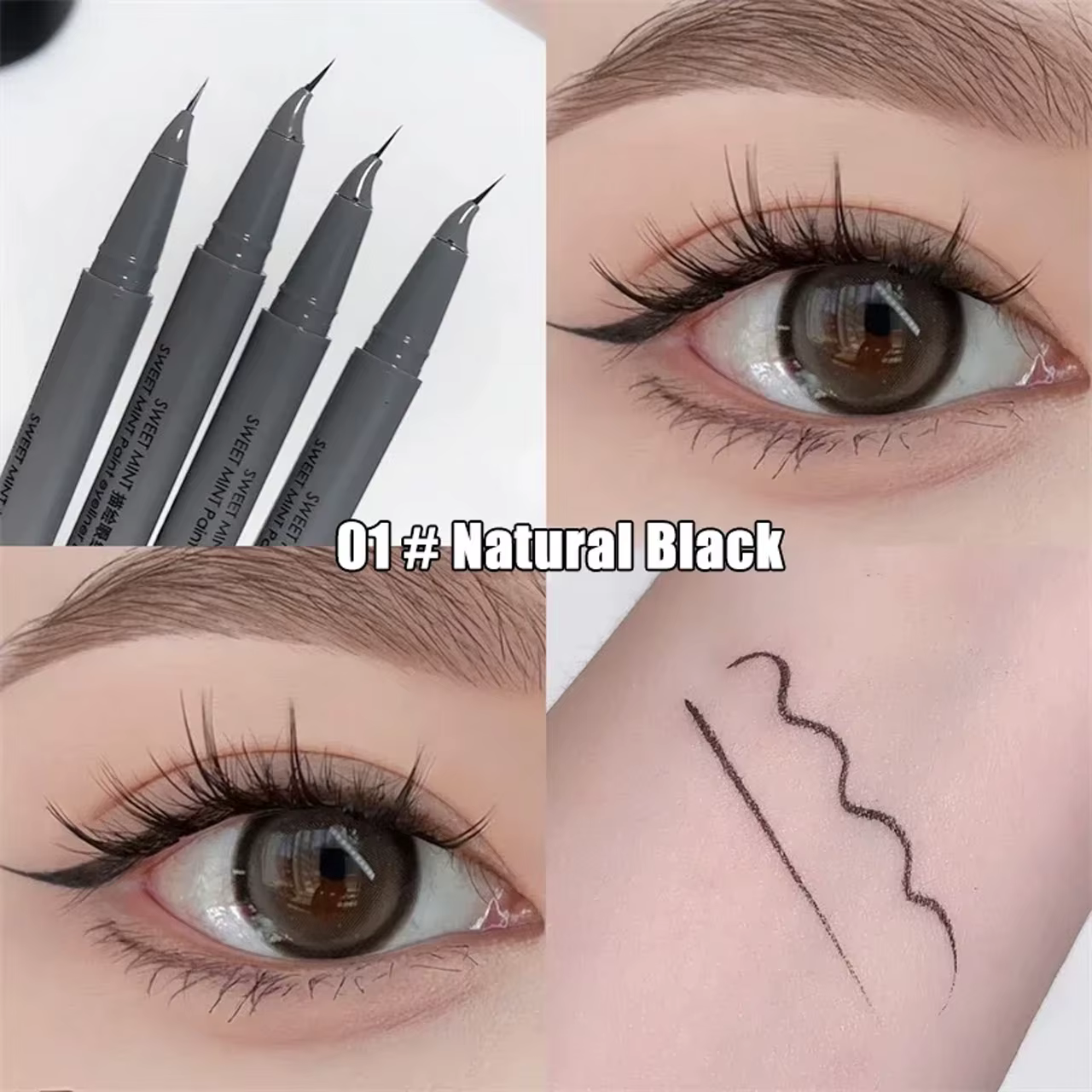 Eyeliner liquide à pointe fine courbée