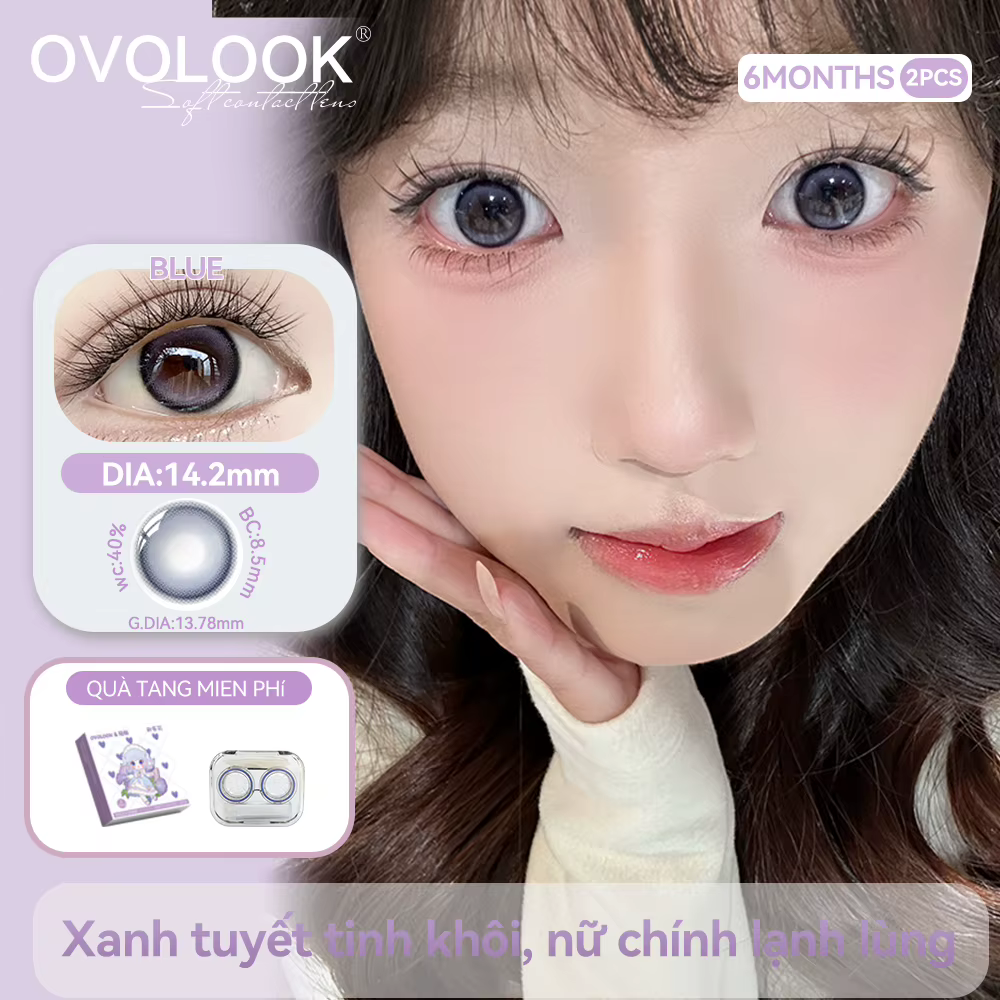 OVOLOOK - 1 paire (2 pièces) de lentilles de contact colorées à grand diamètre