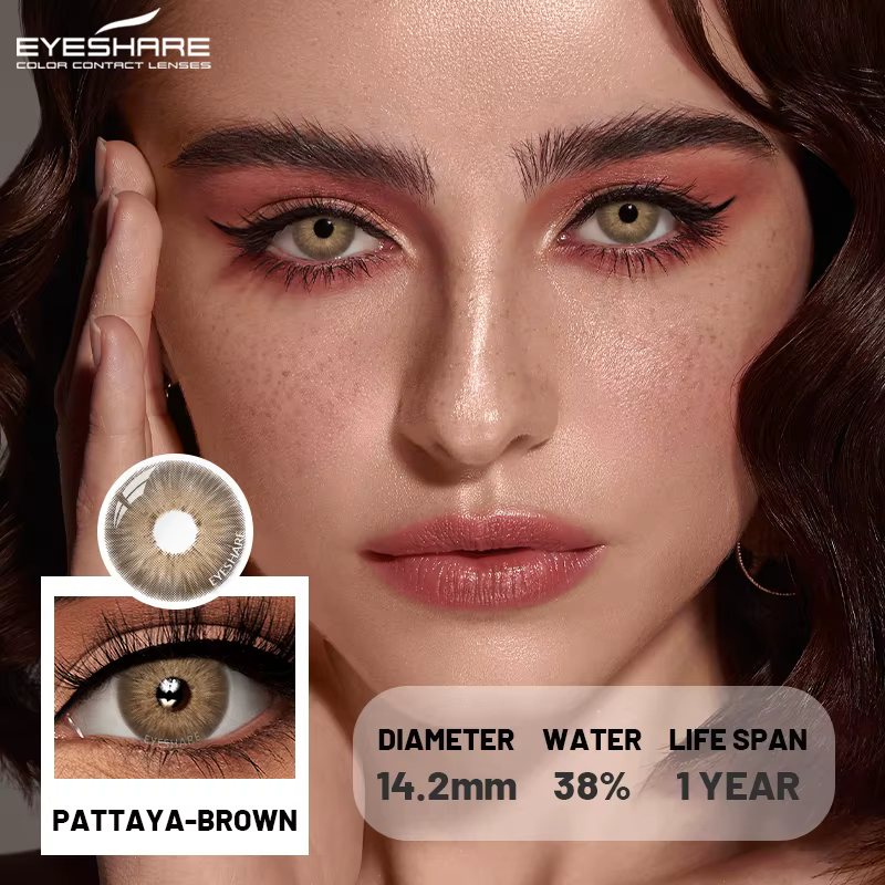 AMARA 1 paire de lentilles de contact de couleur bleue naturelle pour femmes