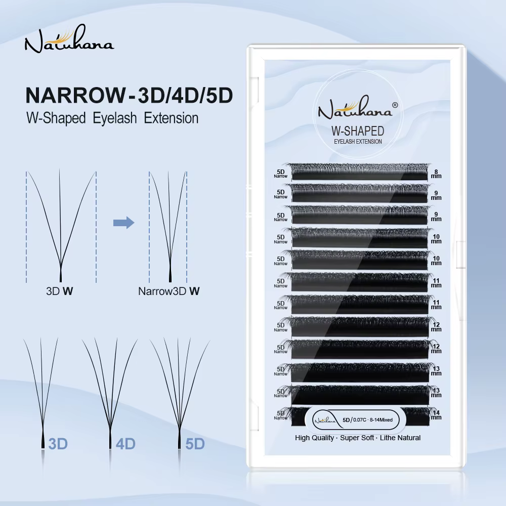 Extensions de cils NATUAHANA en forme de V étroit 3D 4D 5D