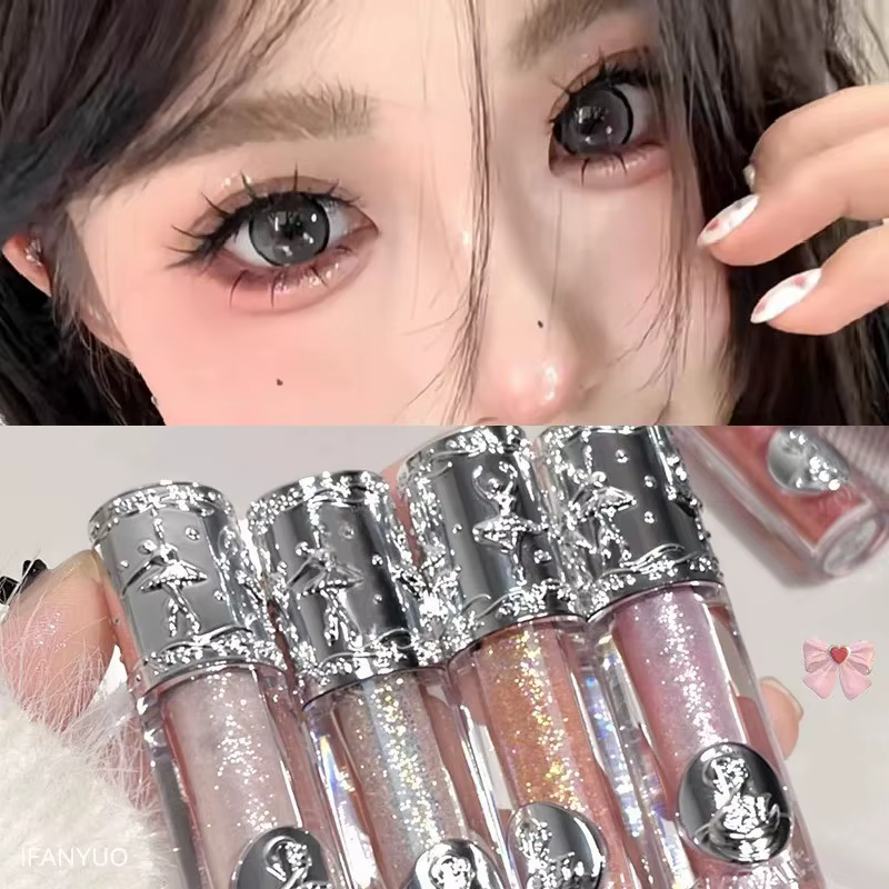 Balletism Glitter Liquid Eyeshadow Pearly Fine Shimmer Long Lasting Sparkling High Gloss Sequin Eye Shadow Lying Silkworm Makeup