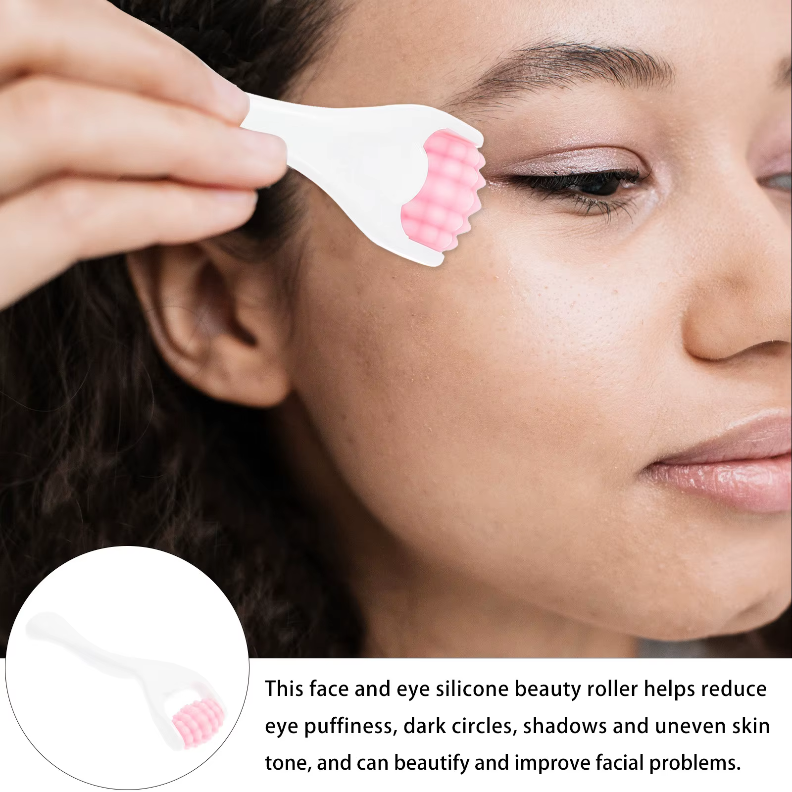 Rouleau de massage facial ergonomique et durable pour les yeux et le visage