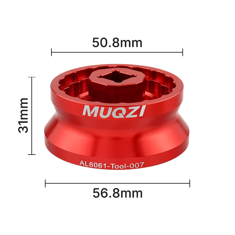 Outil de montage/démontage de boîtier de pédalier MUQZI 5-en-1 pour vélos à 12/16 encoches 39/41/44/46/49 mm