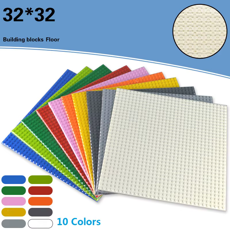 Plaque de base pour blocs de construction 32*32 16x32 points, double face, briques classiques, accessoires de briques classiques DIY, jouets pour enfants