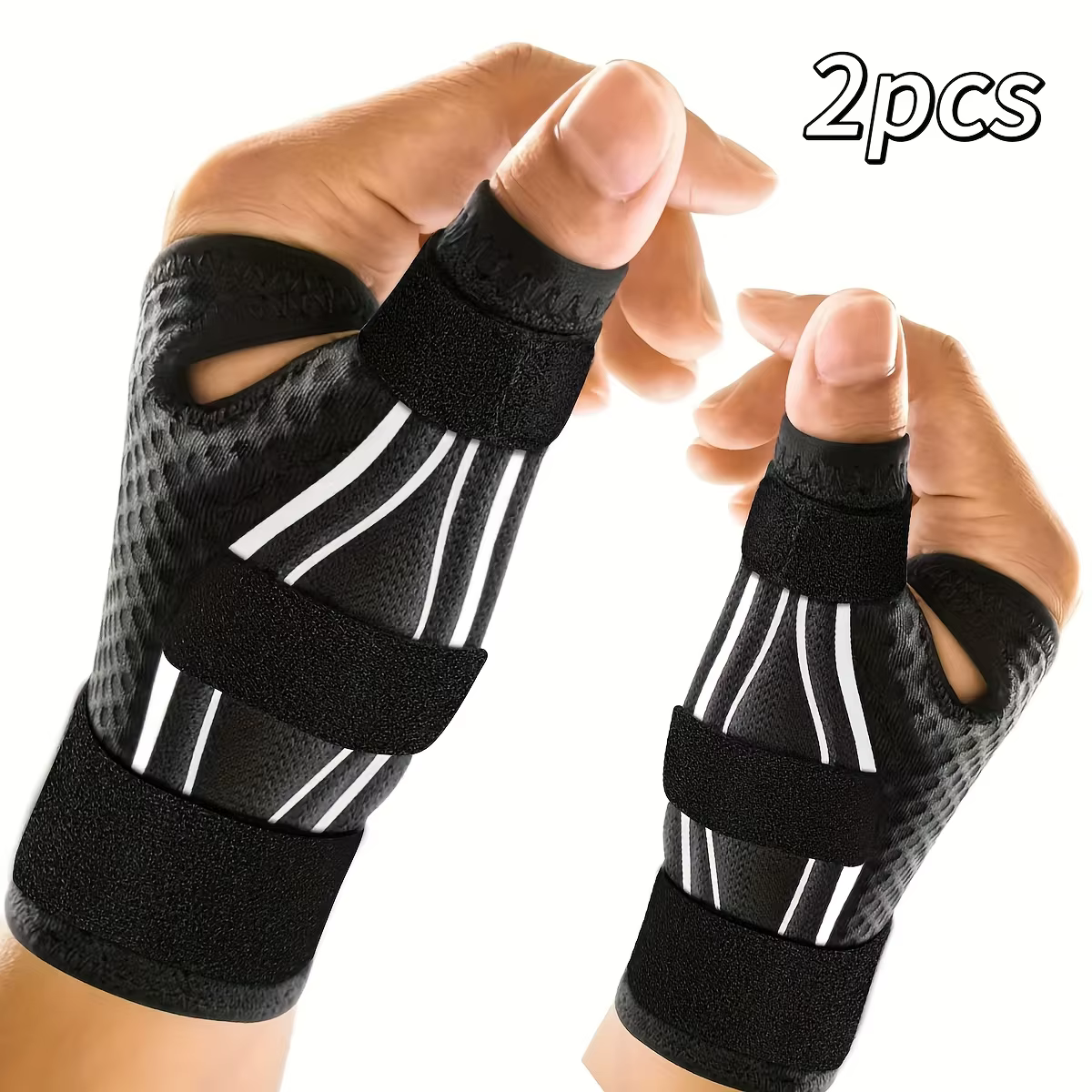 Attelle de pouce ergonomique, 2 pièces, main droite ou main gauche pour la douleur et le soutien de l'arthrite, attelle de pouce pour le pouce à gâchette