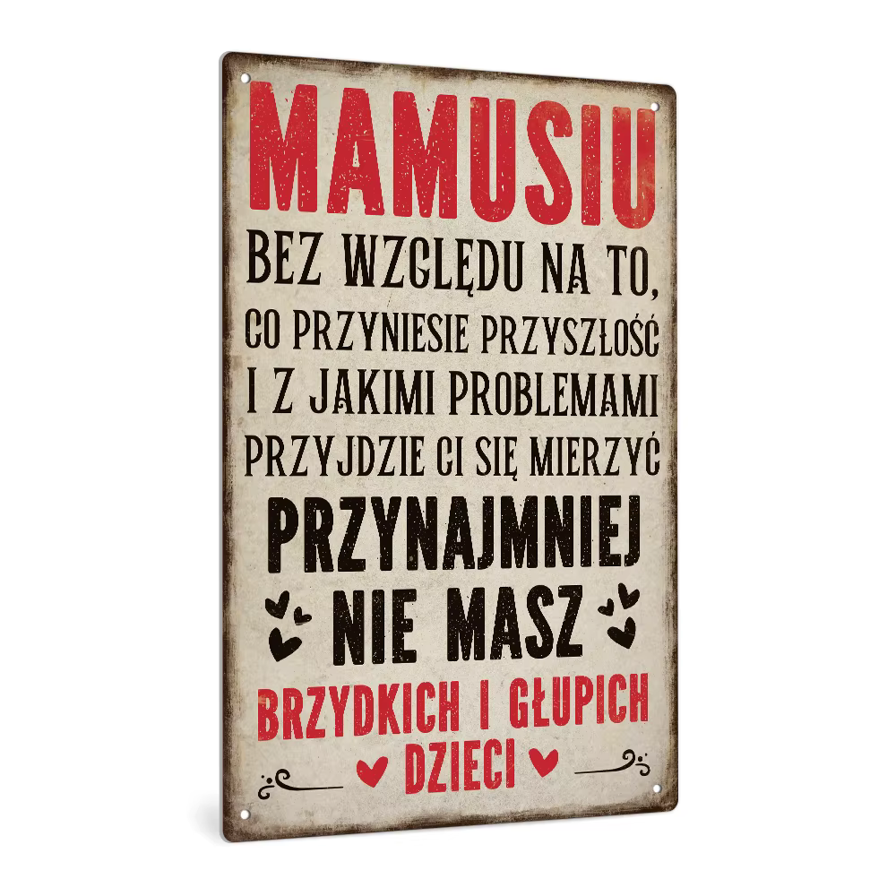 Putuo Decor 1 pièce en métal vintage polonais, MAMUSIU BEZ WZGLDU NA TO, CO PRZYNIESIE PRZYSZ, décoration murale pour maman, cadeau