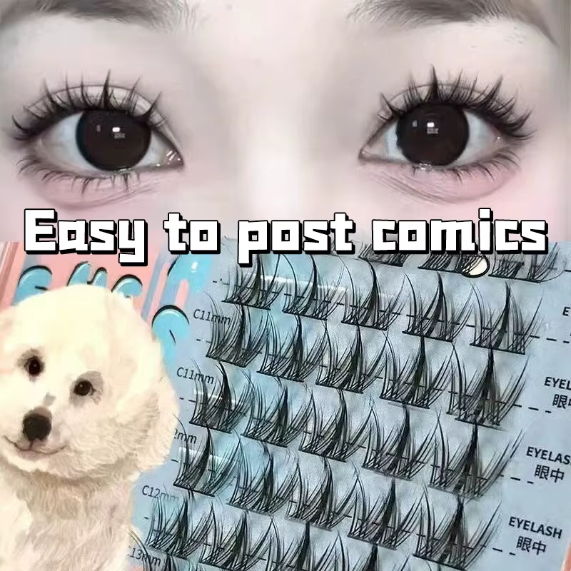 Faux cils en grappes individuelles de la série Puppy