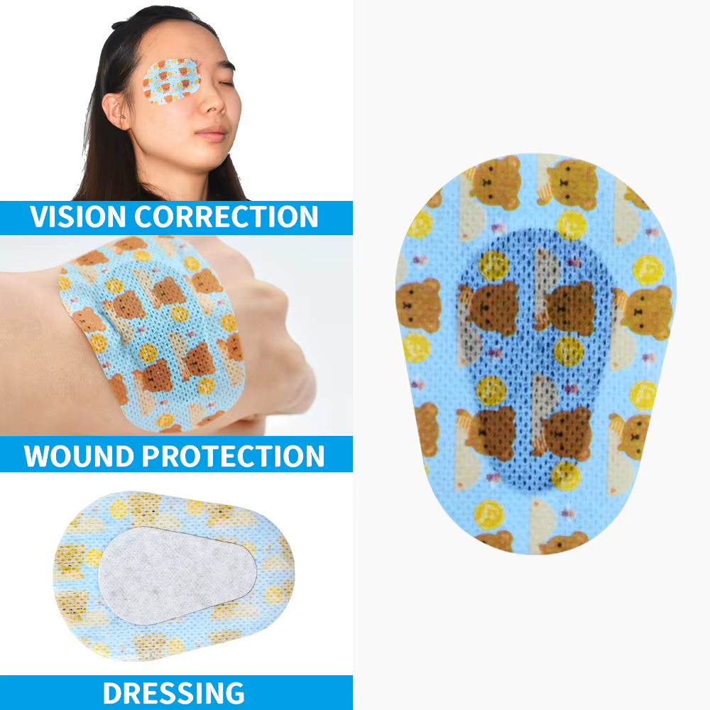 Lazy Eye (60 unités) Patchs adhésifs mignons pour les yeux avec 3 modèles différents pour enfants filles garçons pour ambliopie sac OPP