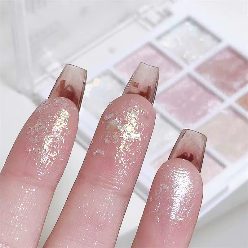 Palette de fards à paupières à paillettes de neige