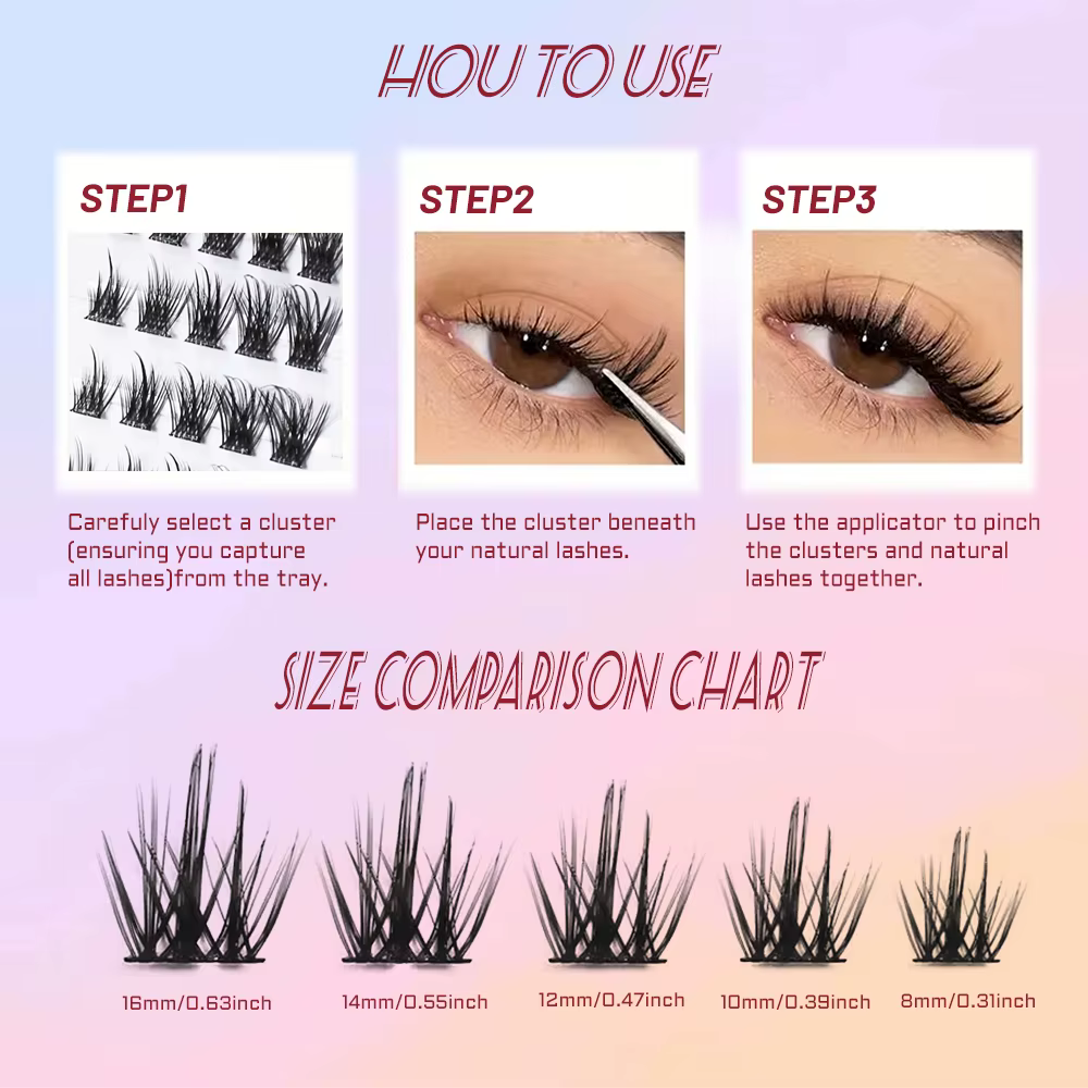 Faux cils autocollants