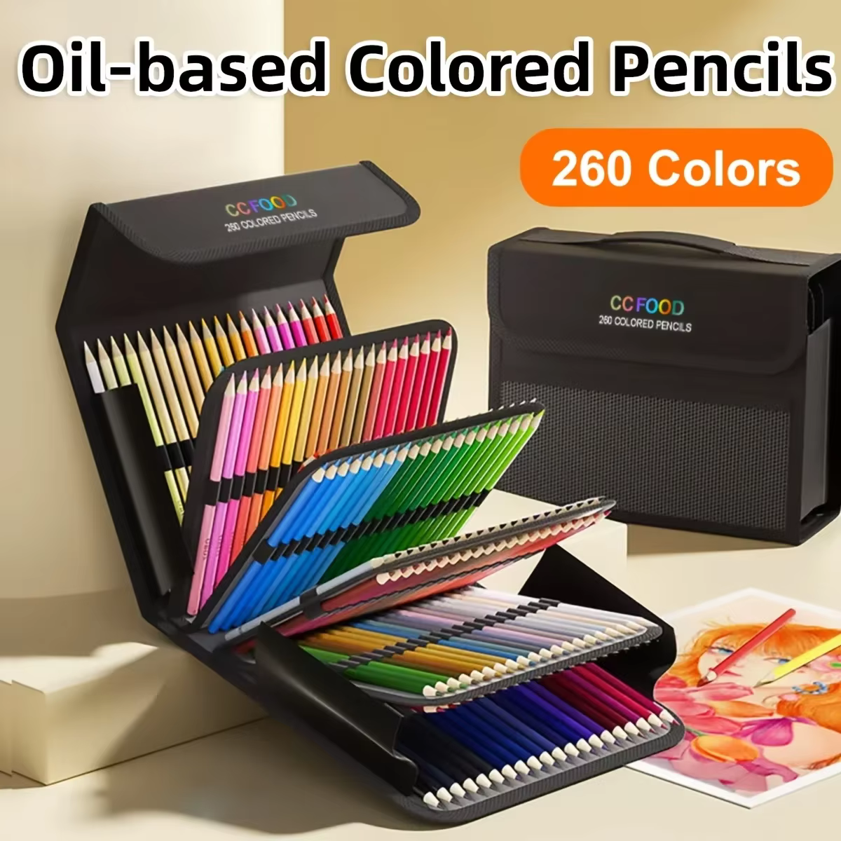 Crayons de couleur 260/520, fournitures artistiques, ensemble de crayons, excellent livre de coloriage, crayons pour la salle de classe, pour usage artistique professionnel