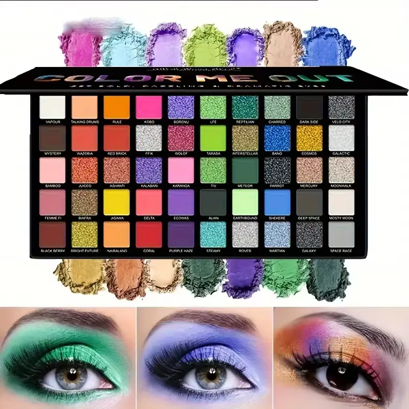Palette de fards à paupières 50 couleurs