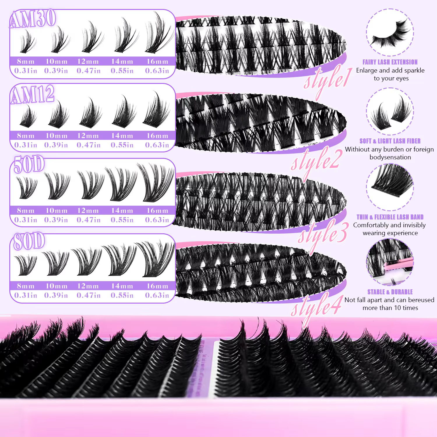 EIMMY Kit de faux cils 814 pièces