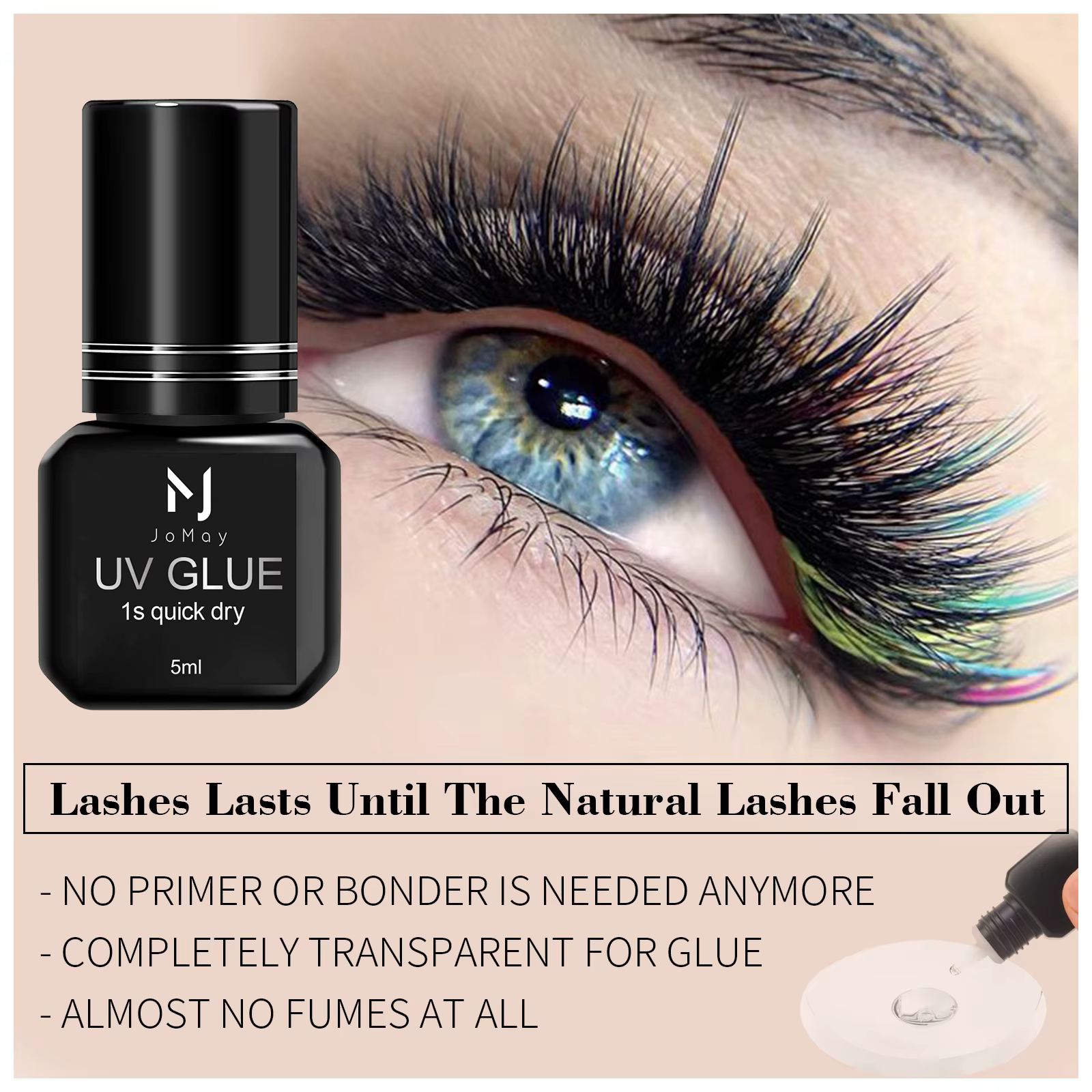 Colle UV pour cils, outils de maquillage