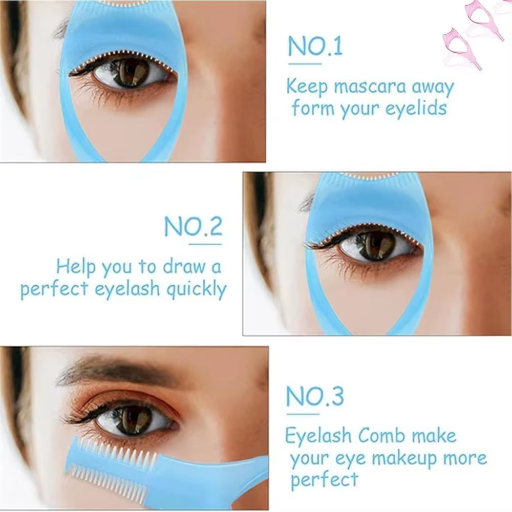 Peigne à cils 3 en 1 pour protéger les yeux