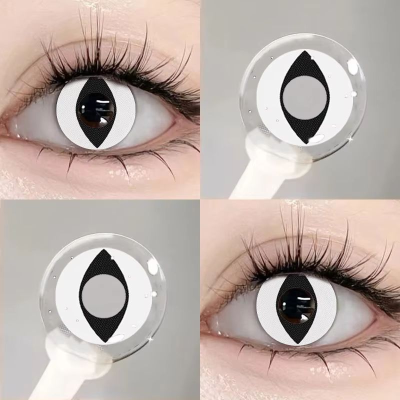 MILL CREEK 1 Paire de Lentilles de Contact Colorées Blanches pour Halloween