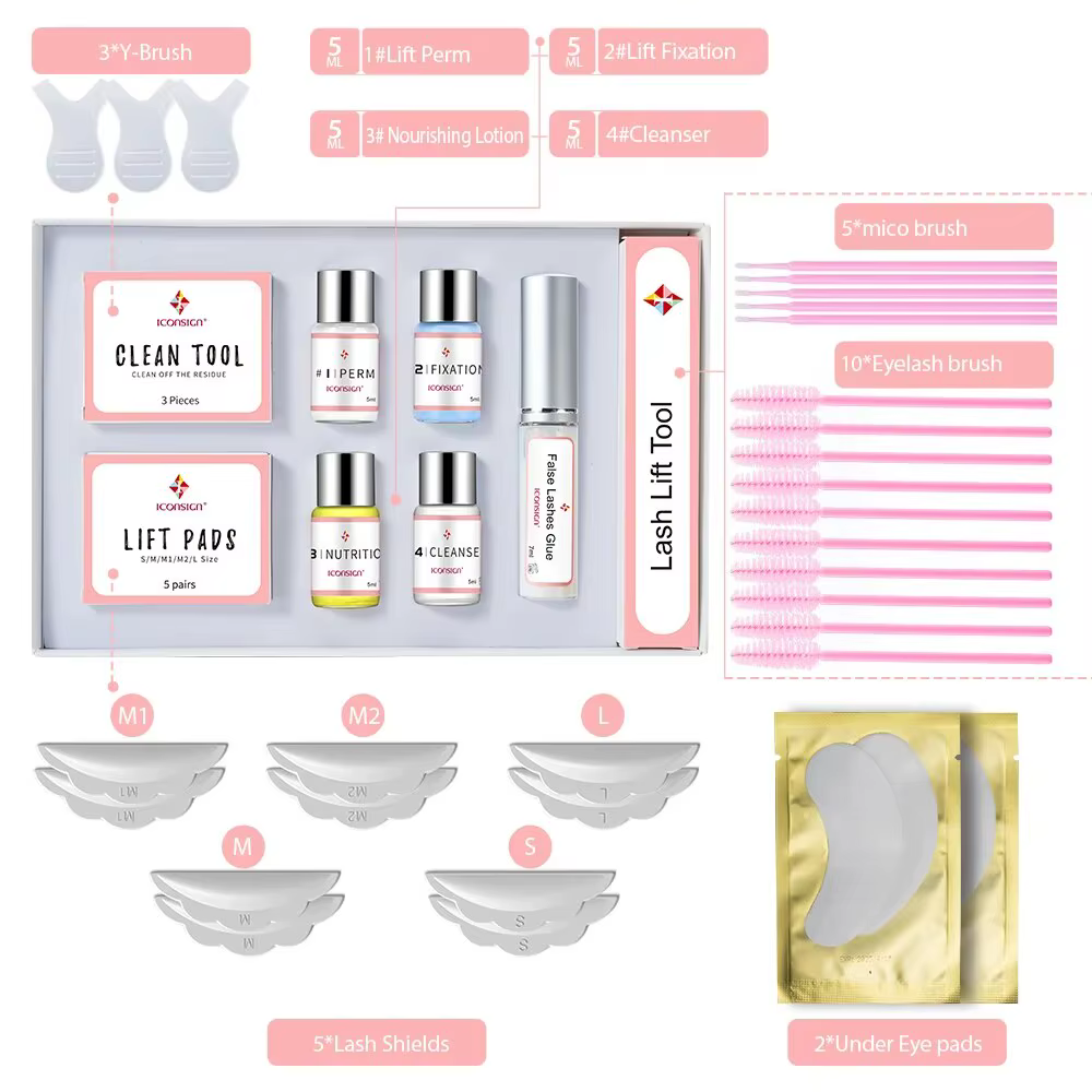 Kit de levage de cils, rehausseur de cils