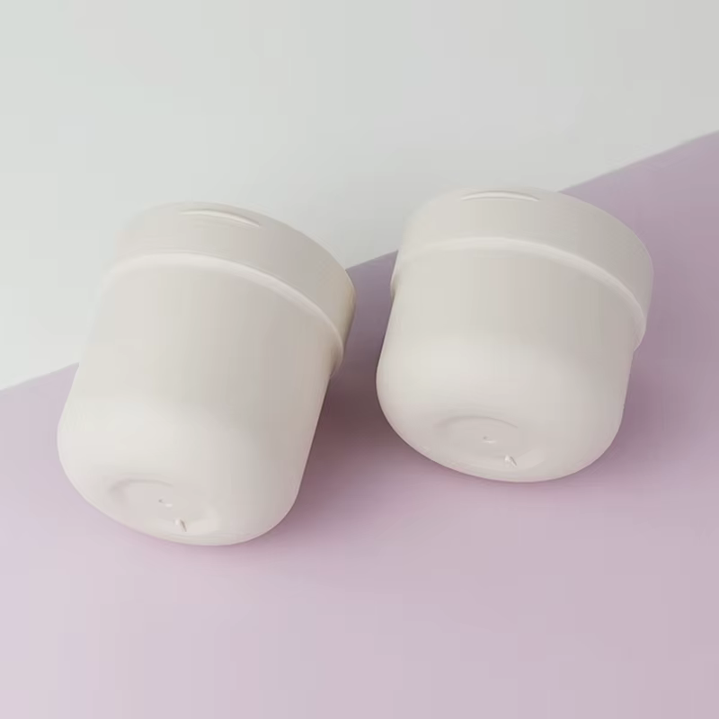 Pot démaquillant rechargeable de 300/400ml, 1 pièce, avec cuillère, Pot de maquillage vide en plastique, Pot de voyage pour crème pour le visage, Lotion, récipient cosmétique
