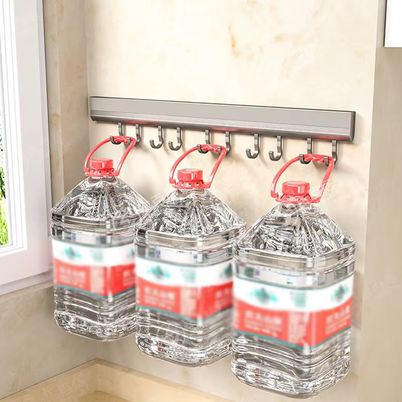 Support de rangement de cuisine en alliage d'aluminium, support mural pour ustensiles de cuisine, porte-serviettes pour Robe de salle de bain