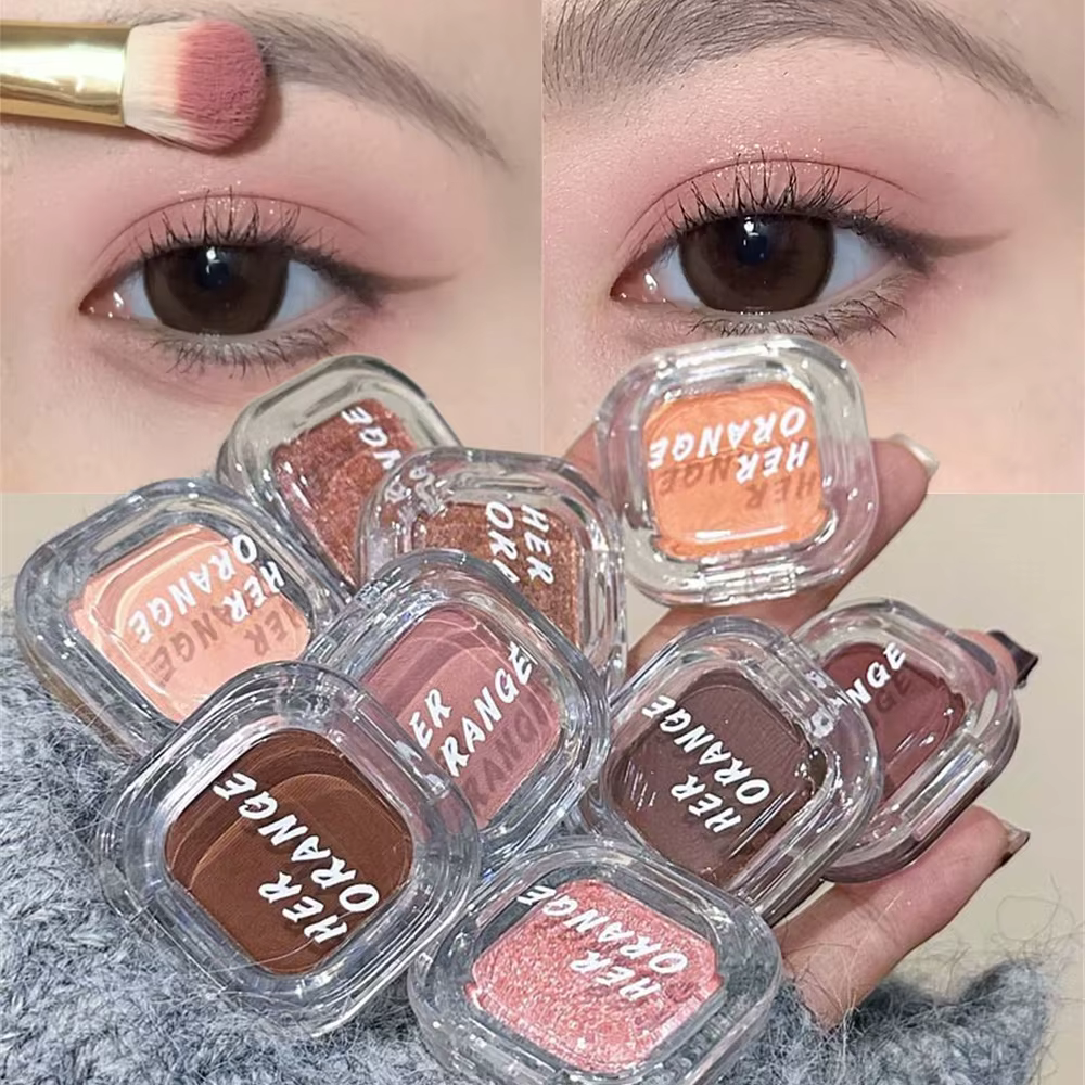 Palette de fards à paupières rouge-brun multifonctionnelle