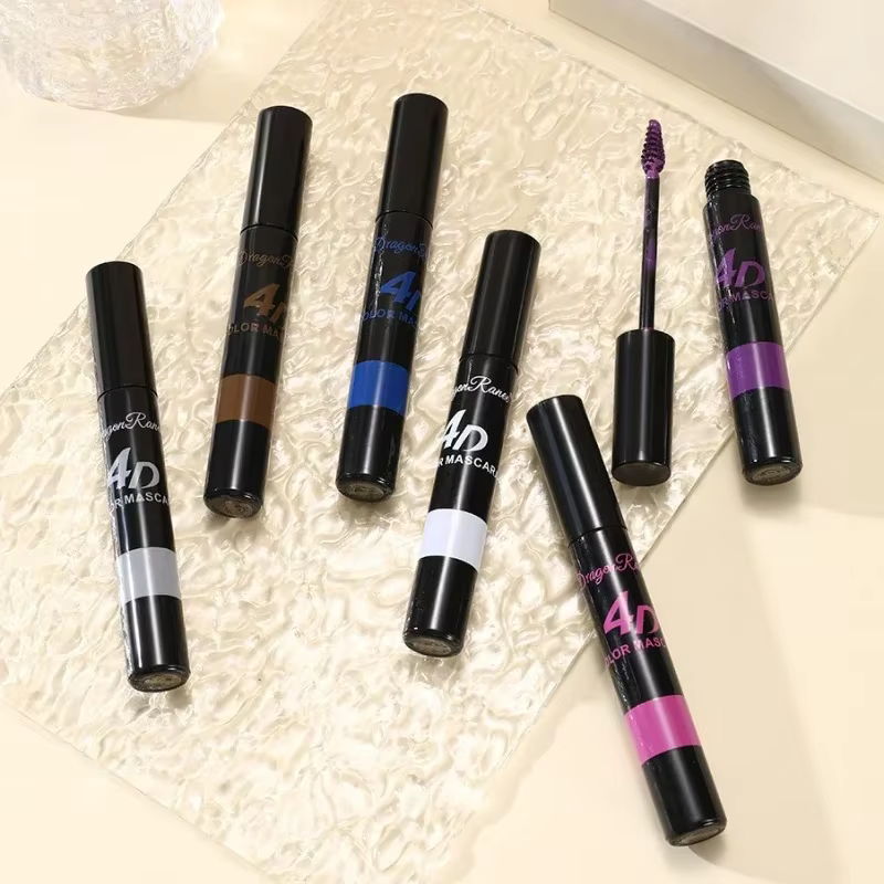 Mascara coloré maquillage 4D soyeux naturel longs cils