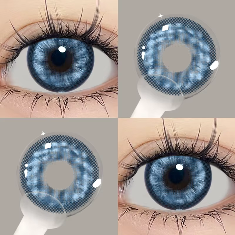 Couleur bleue Contact coréen grands yeux lentille Cosplay Contacts nouvelle arrivée maquillage de haute qualité