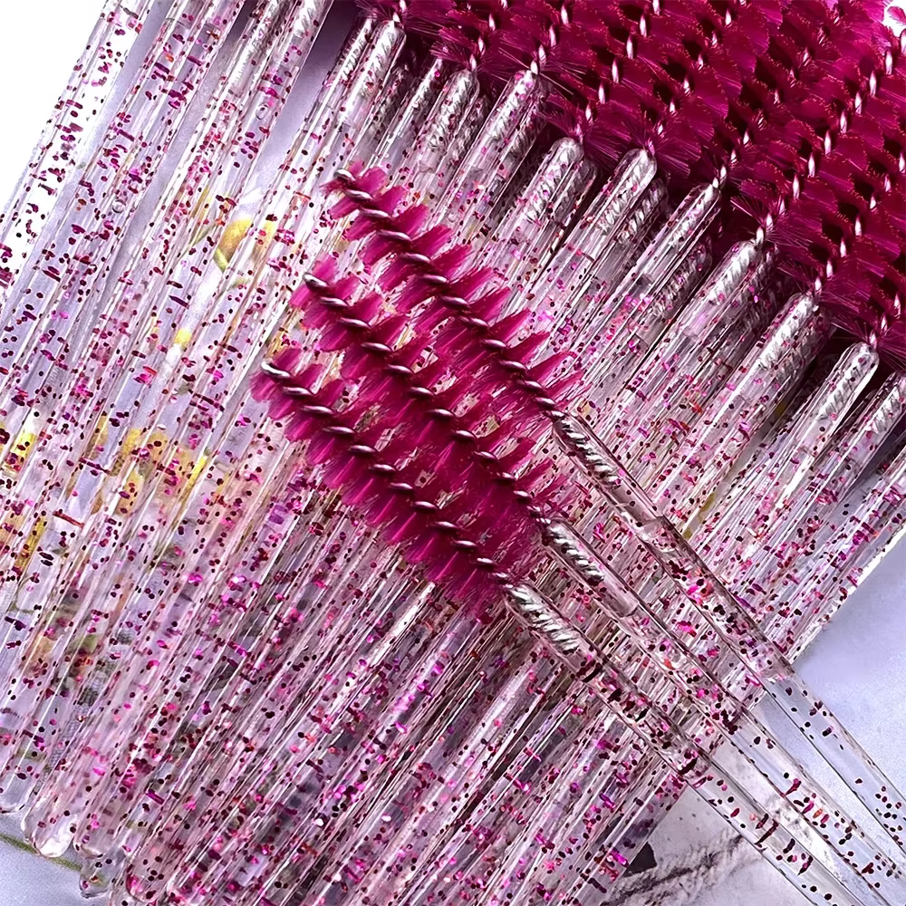 Pinceaux de maquillage jetables en cristal
