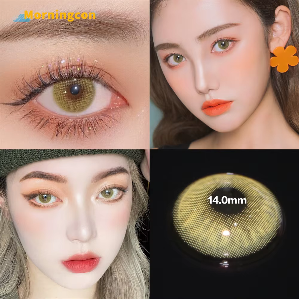 Morningcon – lentilles de Contact de couleur jaune vin pour les yeux
