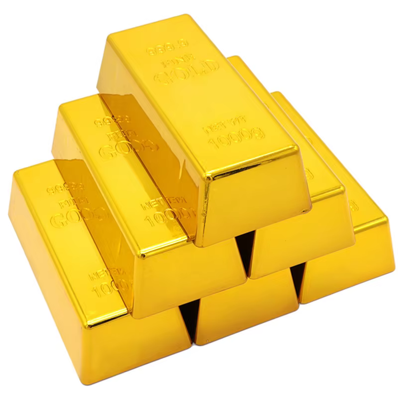 Fausse barre d'or créative, brique dorée simulée, lingot d'or creux, accessoire de film, cadeau fantaisie, accessoire décoratif pour fête