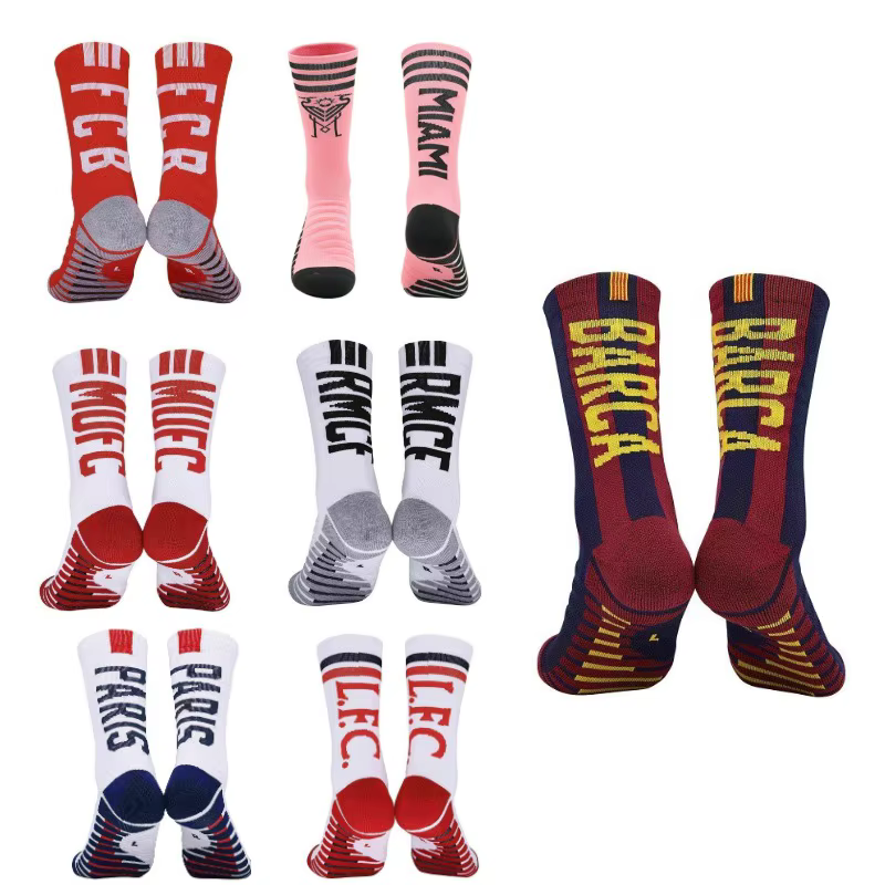 Chaussettes de football coordonnantes spéciales pour hommes, semelle intermédiaire astronomique, absorbant la sueur pratique, sports, serviette optique, étoiles de football