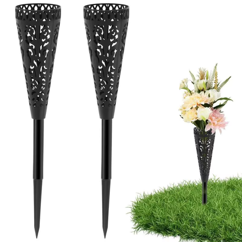 Vases commémoratifs pour cimetière, supports de fleurs résistants aux intempéries pour tombes extérieures, 1/2/4 pièces