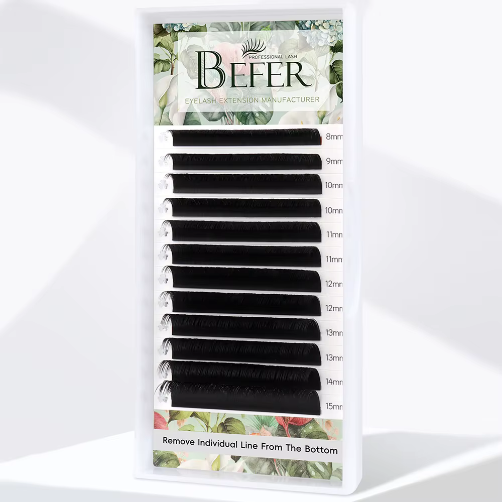 Extension de cils de production de faux cils OEM avec logo privé personnalisé