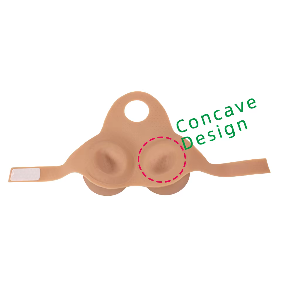 Prothèses mammaires en silicone avec dos en velcro, design concave B/C/D/E, pour transgenres, mastectomie, cosplay, faciles à porter.
