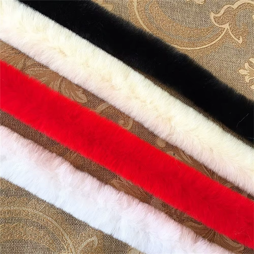 Bandes en Fausse Fourrure de Lapin, Ruban de Coupe, Bricolage, Artisanat, Peluche, Couture, Costume, Écharpe, Accessoires de Col, 1m
