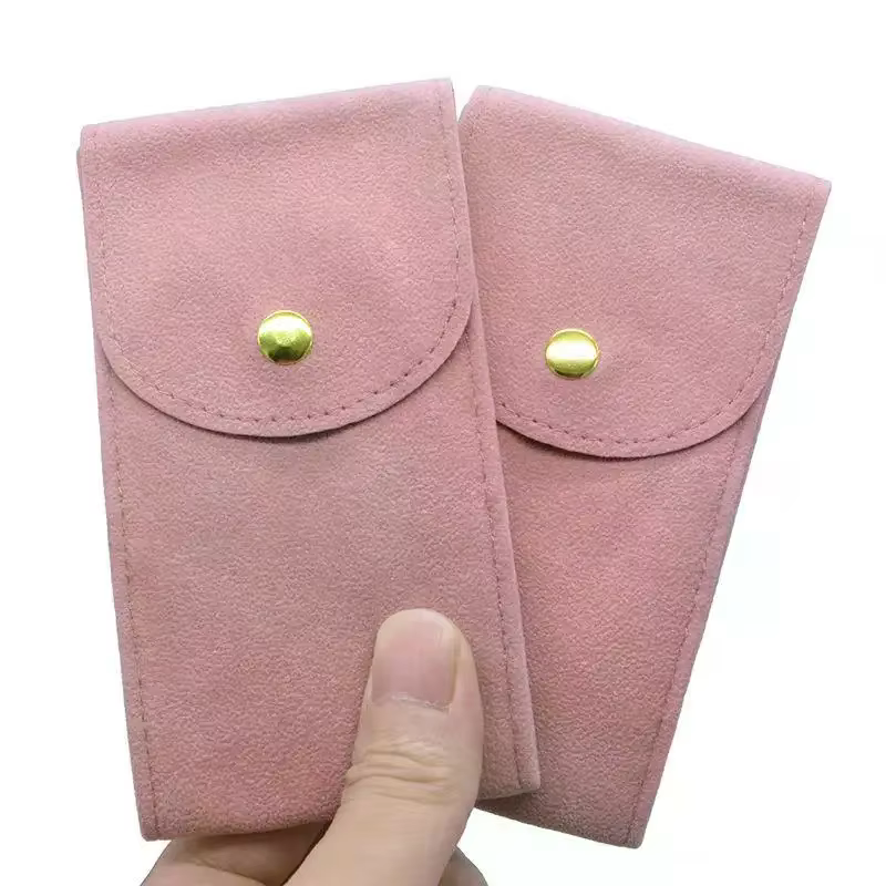 Sac de rangement pour montres en velours, doublure douce anti-rayures, fermeture à pression pour une protection quotidienne en voyage