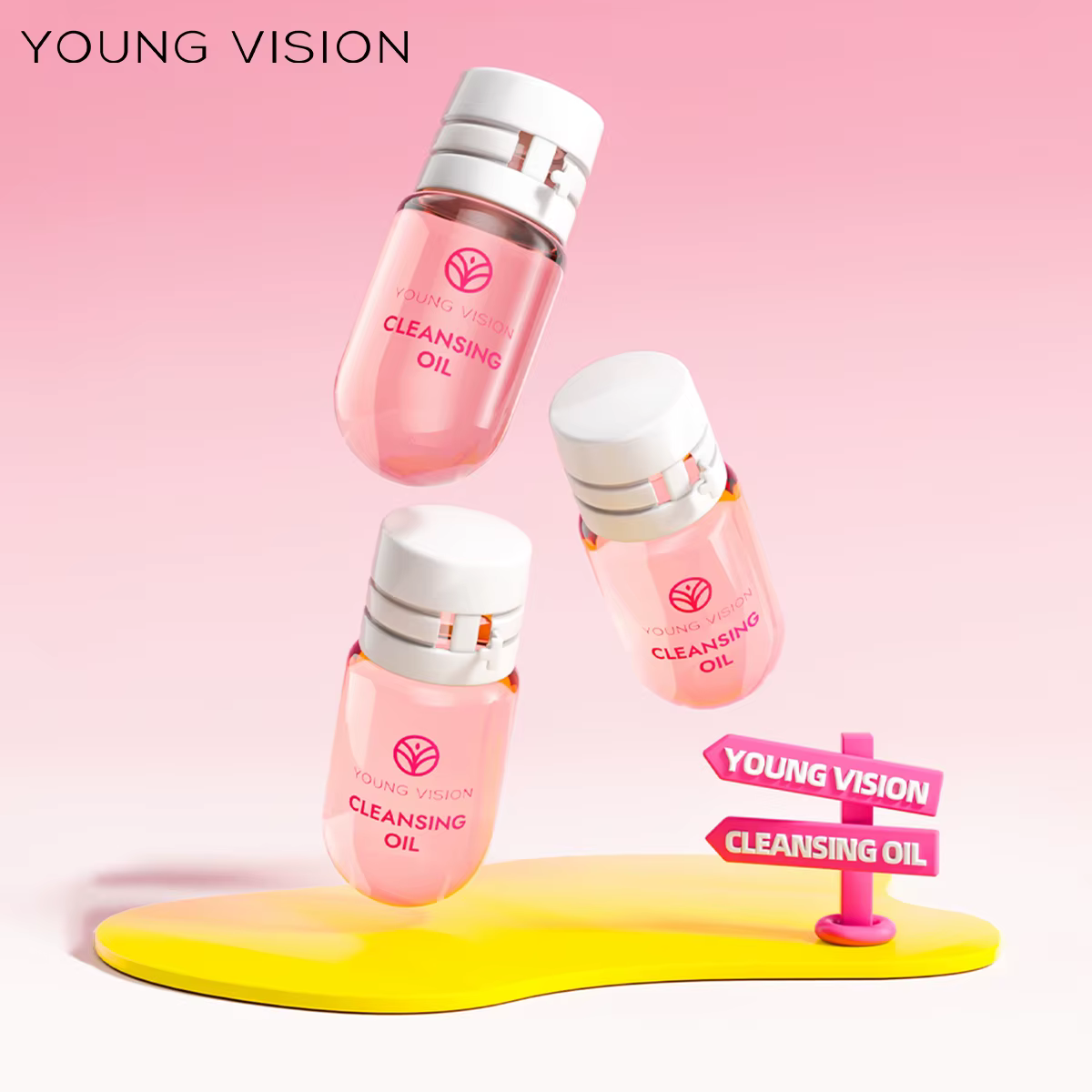 YOUNG VISION 5 pièces/10 pièces huile nettoyante fleur de Rose démaquillant