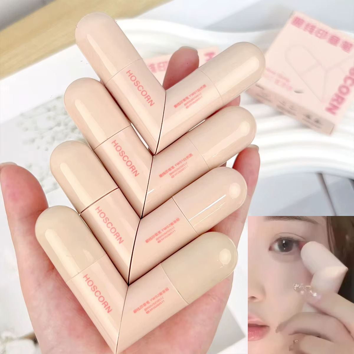 Tampon Eyeliner intégré à Double aile imperméable